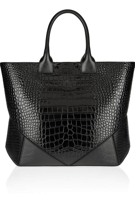 givenchy black crocodile bag|givenchy black leather bag.